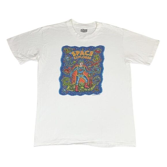 Vintage 1999 Space Explorer T-Shirt XL Wildwood Single Stitch - Picture 1 of 12